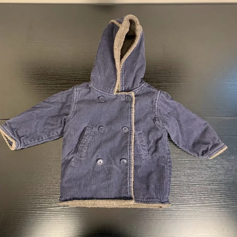 Vintage Old Navy Corduroy Lined Jacket Hooded Y2K Baby 18-24‎ Months